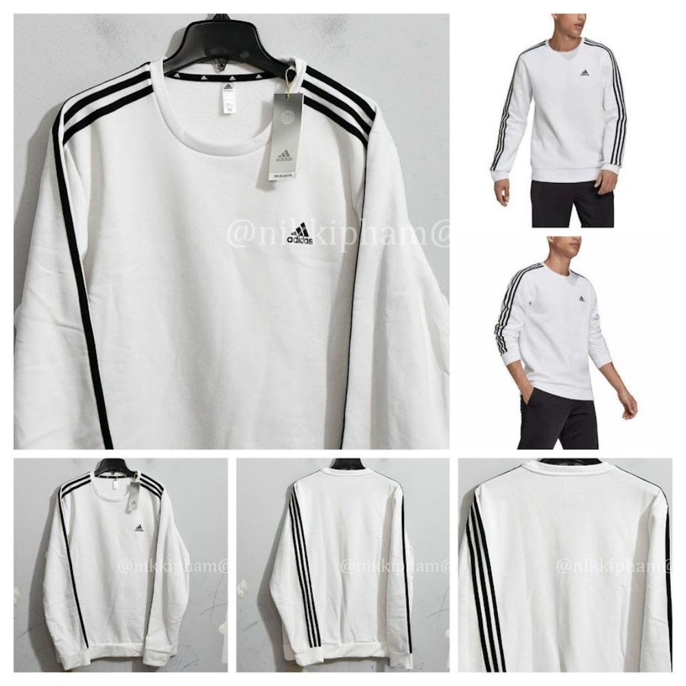 adidas Men’s Crew Neck Sweatshirt in white - Picture 1 of 5